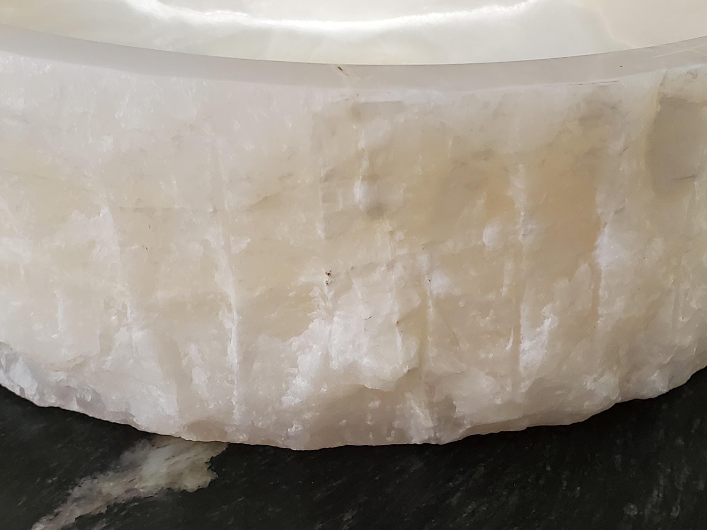 White Onyx Vessel Sink, 15.6x15.6 Inch Natural Stone Countertop Basin, Polished Luxury Vanity Sink, Spa Bathroom Decor Above Counter sink Bathroom Décor beige tan taupe hand basin bowl handmade powder room Home design trends luxury bathroom Marble Onix Rock modern contemporary natural stone sink plumbing fixture Rectangle Vessel Tan Rustic Onyx Vessel Sinks Translucent Polish