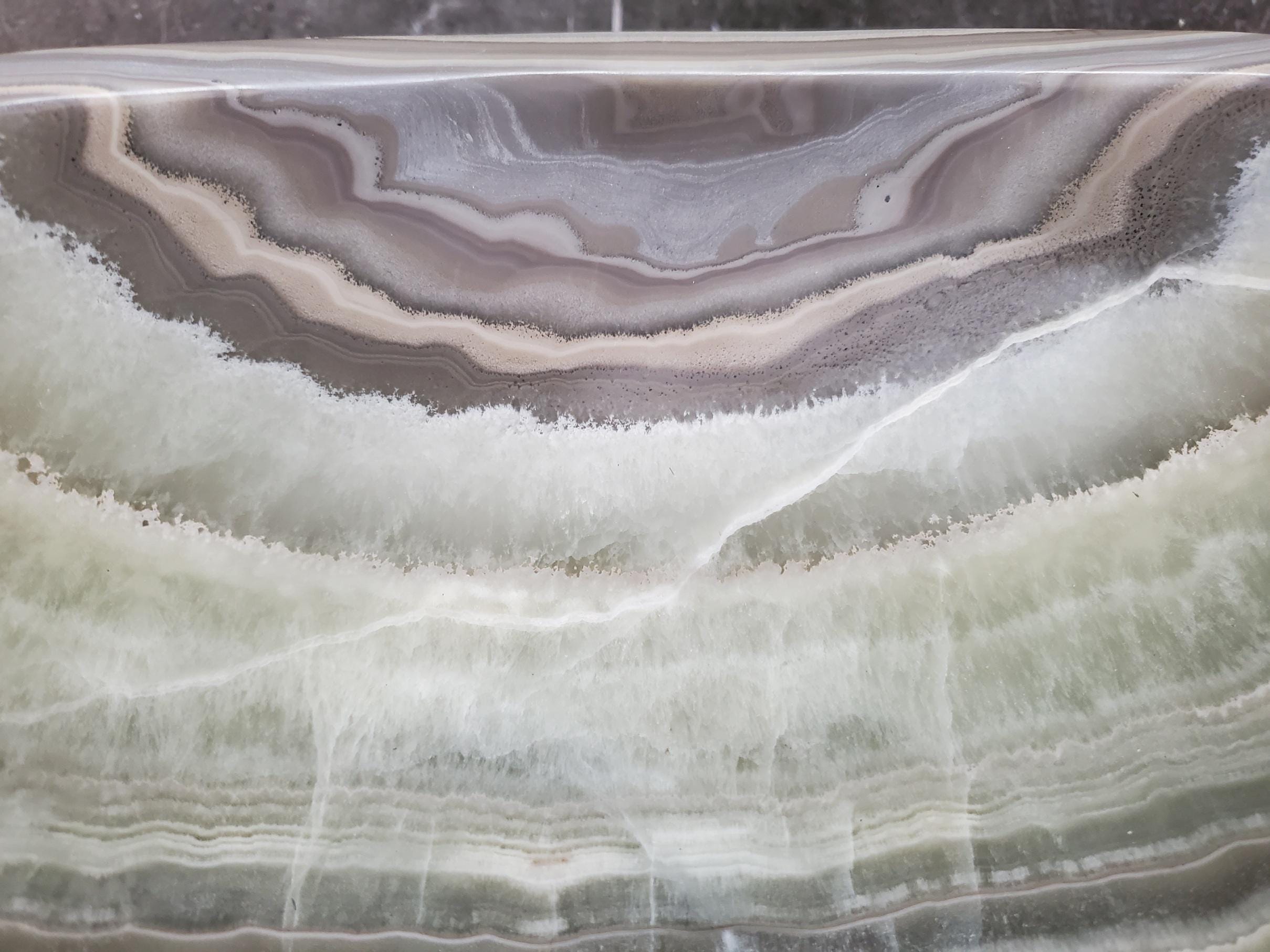 Green Onyx Vessel Sink, 16.5x12.5 Inch Natural Stone Countertop Basin, Polished Luxury Vanity Sink, Spa Bathroom Decor Above Counter sink Bathroom Décor beige tan taupe hand basin bowl handmade powder room Home design trends luxury bathroom Marble Onix Rock modern contemporary natural stone sink plumbing fixture Rectangle Vessel Tan Rustic Onyx Vessel Sinks Translucent Polish