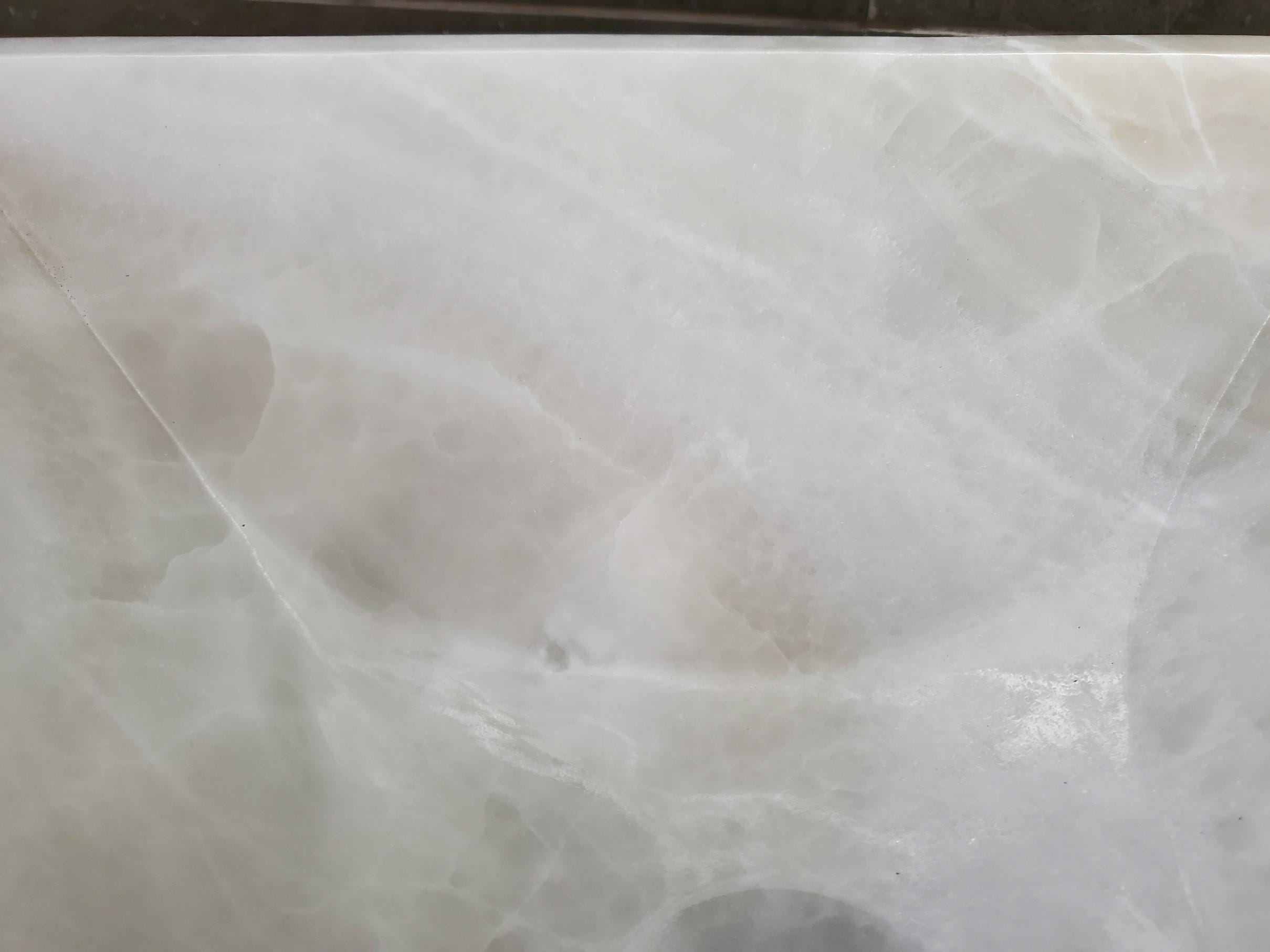 White Onyx Marble Vessel Sink – Natural Stone Countertop Sink, Polished Vanity Basin, Luxury Spa Bathroom Decor 15.8x15.8 Inch Above Counter sink Bathroom Décor beige tan taupe hand basin bowl handmade powder room Home design trends luxury bathroom Marble Onix Rock modern contemporary natural stone sink plumbing fixture Polished Onyx Sinks Rectangle Vessel Tan Translucent Polish