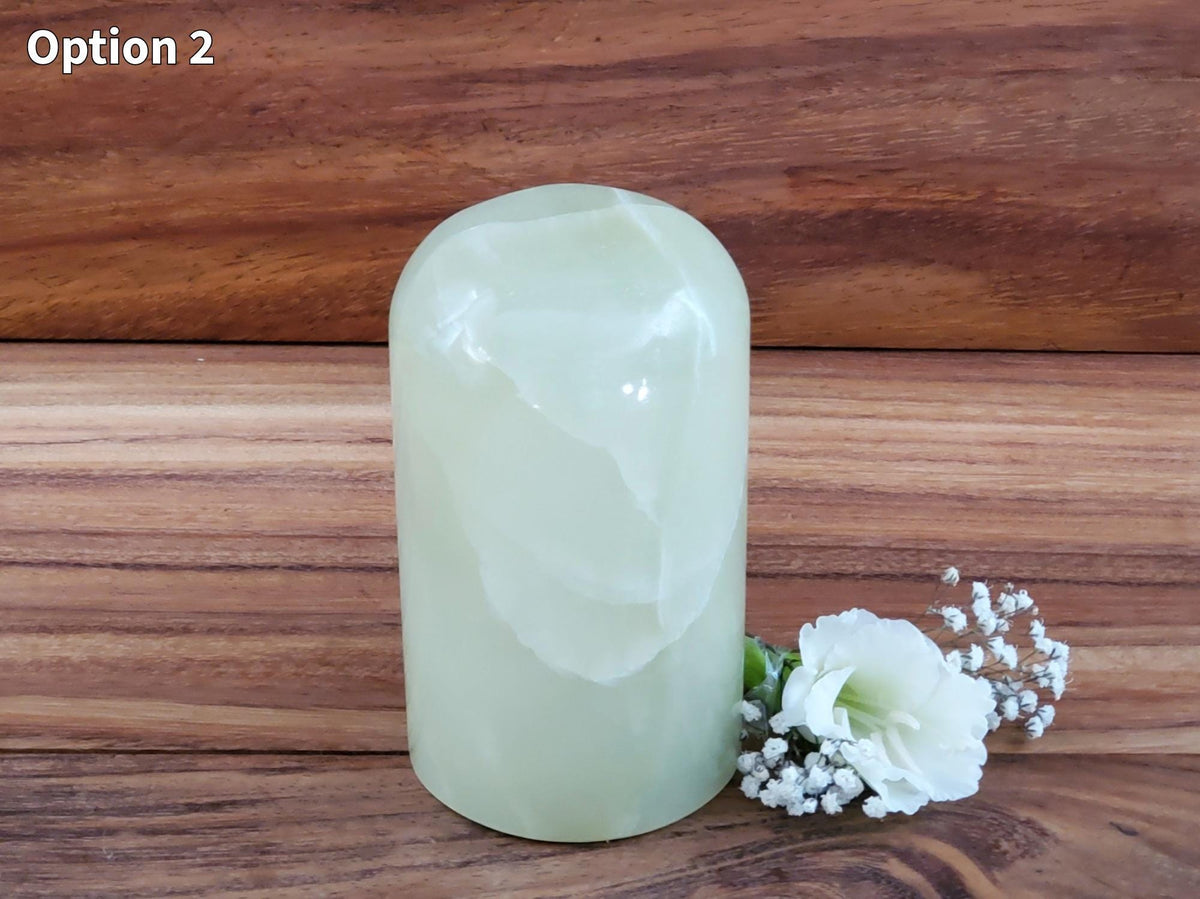 UR_26 Small Green Onyx Stone Cremation Urn for Ashes - 18.5 cu in | Handcrafted Stone Keepsake for Pets or Humans Urn Urn