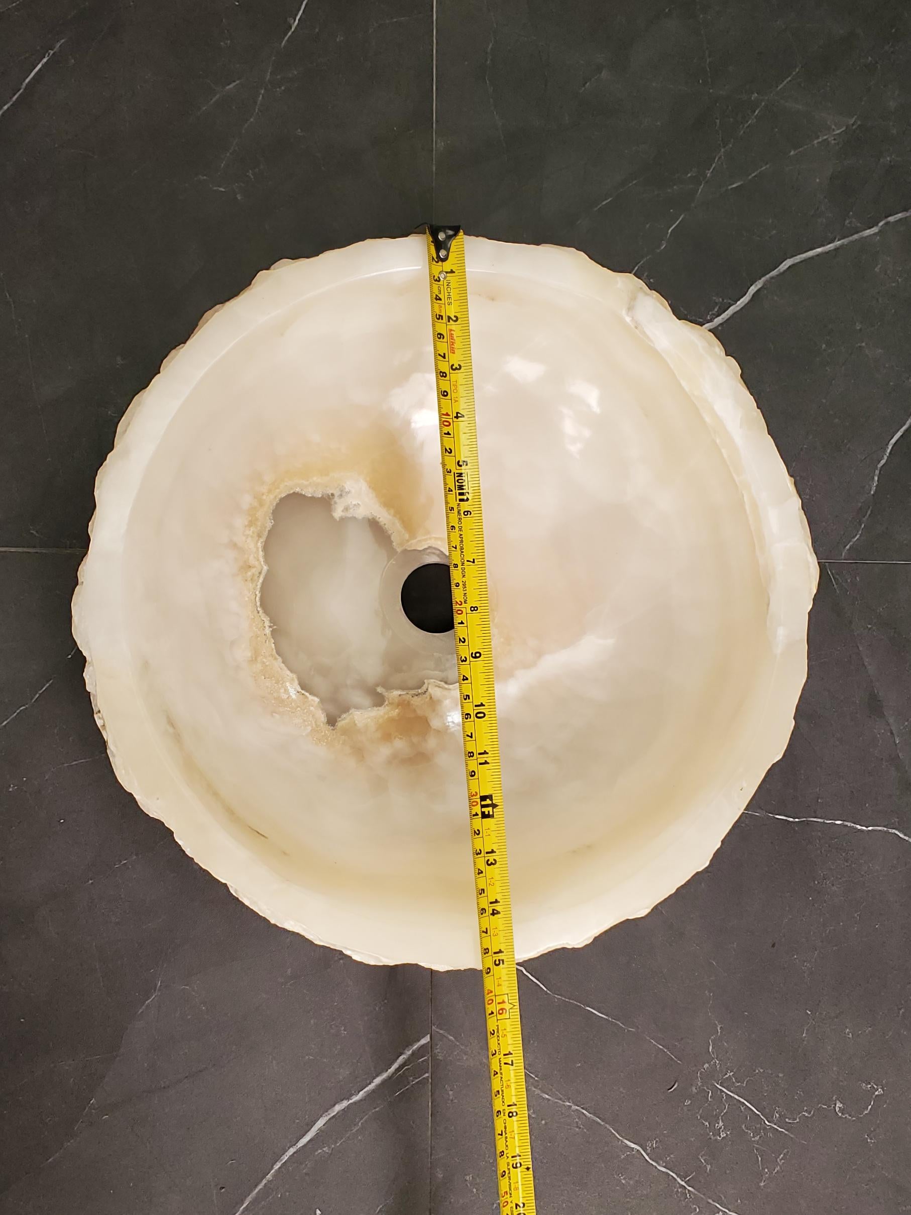 White Onyx Marble Vessel Sink, 15x15 Inch Natural Stone Countertop Basin, Polished Luxury Vanity Sink, Spa Bathroom Decor Above Counter sink Bathroom Décor beige tan taupe hand basin bowl handmade powder room Home design trends luxury bathroom Marble Onix Rock modern contemporary natural stone sink plumbing fixture Rectangle Vessel Tan Rustic Onyx Vessel Sinks Translucent Polish