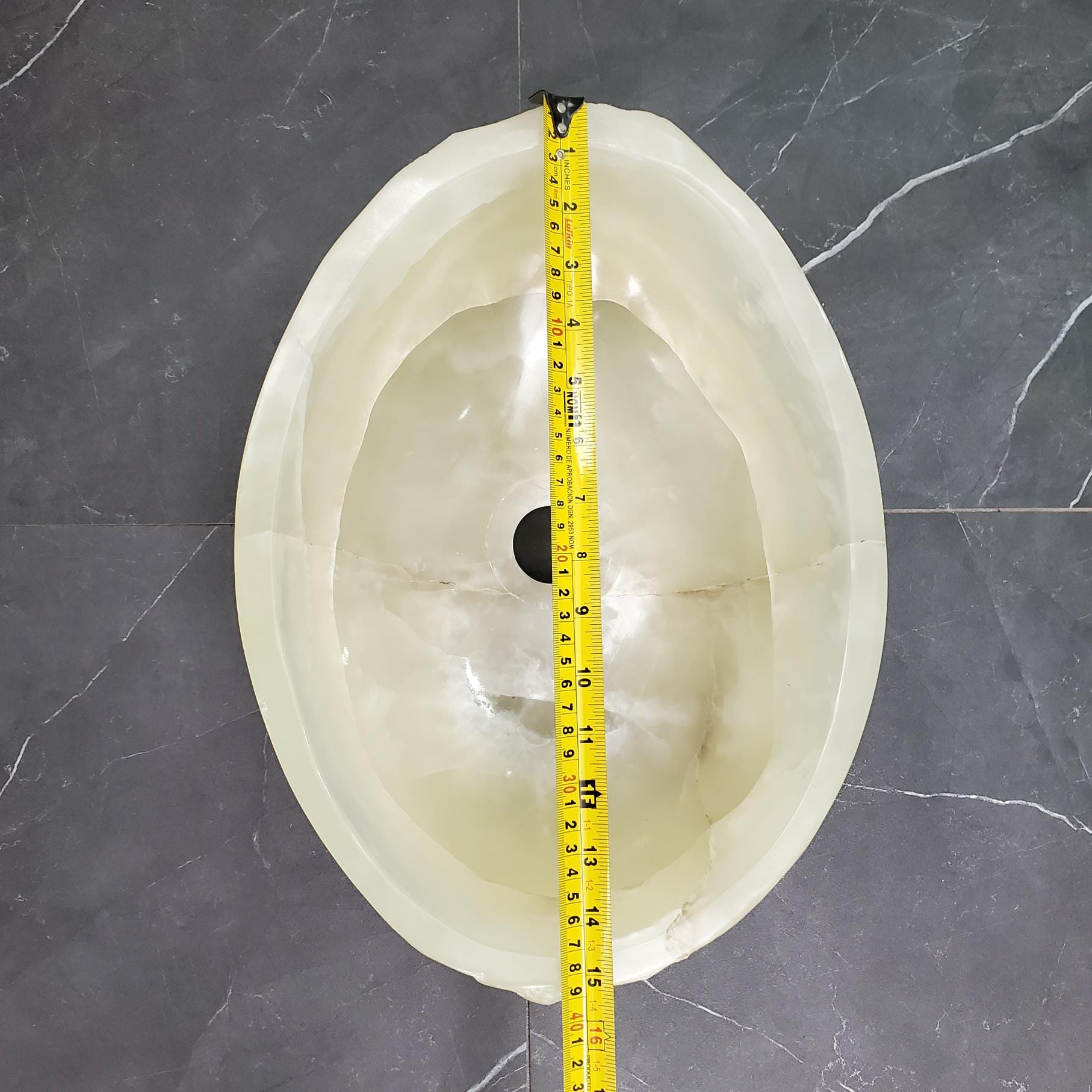 Green Onyx Vessel Sink, Natural Stone Vanity Basin, Polished Bathroom Countertop Sink, Spa Decor 15x11.5 Inch Above Counter sink Bathroom Décor beige tan taupe hand basin bowl handmade powder room Home design trends luxury bathroom Marble Onix Rock modern contemporary natural stone sink plumbing fixture Rectangle Vessel Tan Rustic Onyx Vessel Sinks Translucent Polish