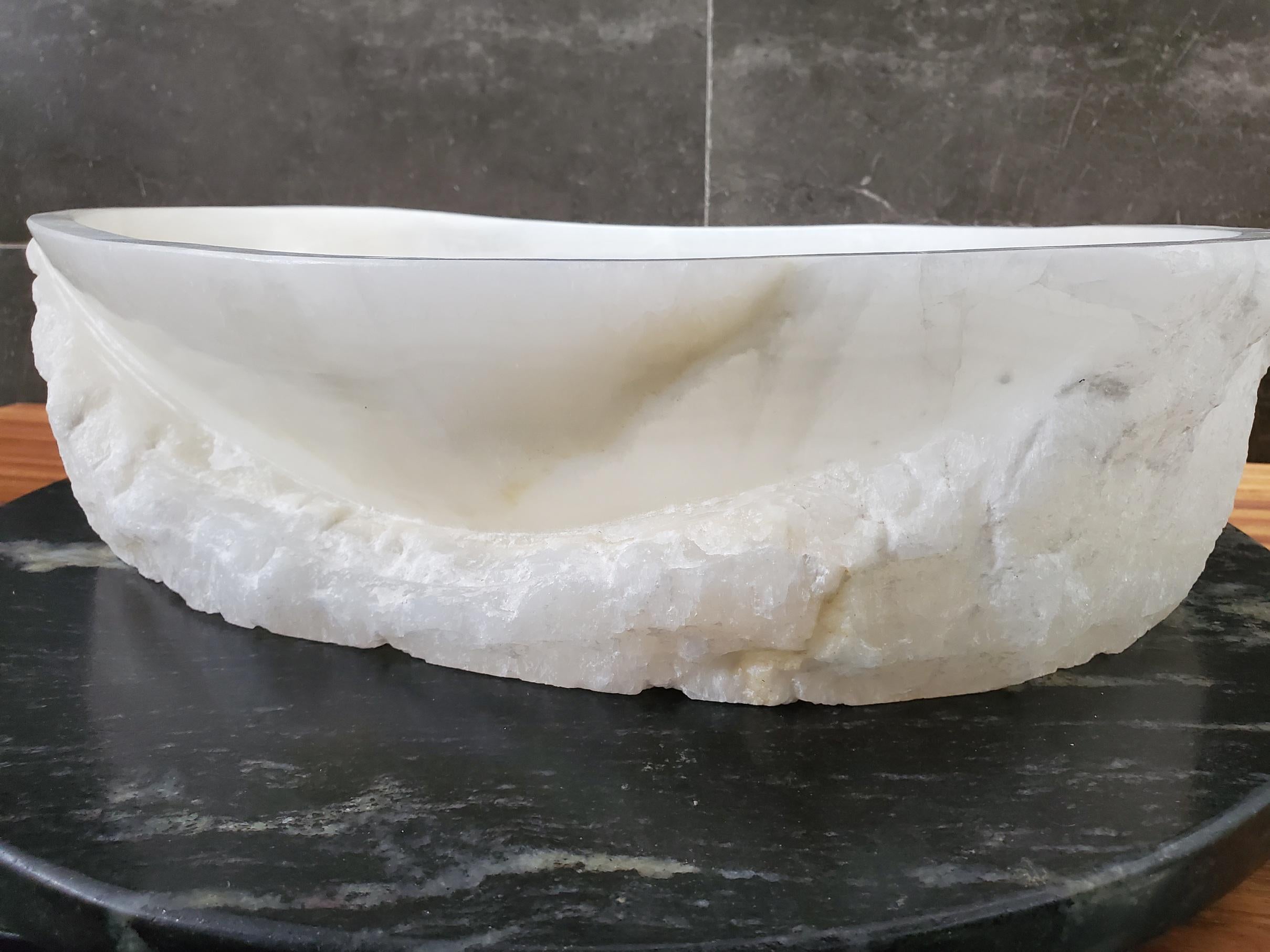 White Onyx Vessel Sink – Oval Natural Stone Countertop Sink, Polished Vanity Basin, Luxury Spa Bathroom Decor 18.5x13.5 Inch Above Counter sink Bathroom Décor beige tan taupe hand basin bowl handmade powder room Home design trends luxury bathroom Marble Onix Rock modern contemporary natural stone sink plumbing fixture Rectangle Vessel Tan Rustic Onyx Vessel Sinks Translucent Polish