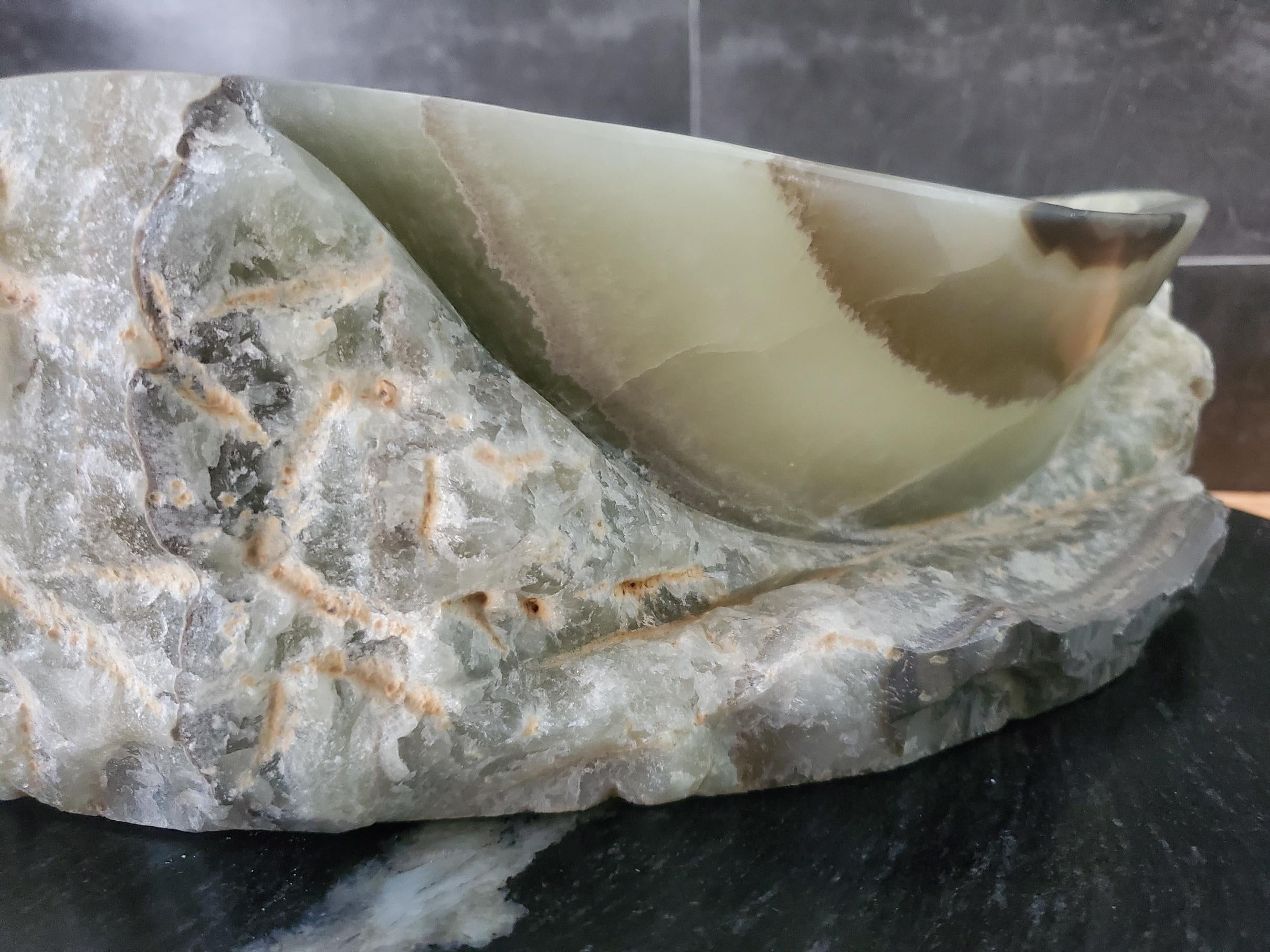 Green Onyx Vessel Sink – Oval Natural Stone Countertop Sink, Polished Vanity Basin, Luxury Spa Bathroom Decor 16.5x12.5 Inch Above Counter sink Bathroom Décor beige tan taupe hand basin bowl handmade powder room Home design trends luxury bathroom Marble Onix Rock modern contemporary natural stone sink plumbing fixture Rectangle Vessel Tan Rustic Onyx Vessel Sinks Translucent Polish