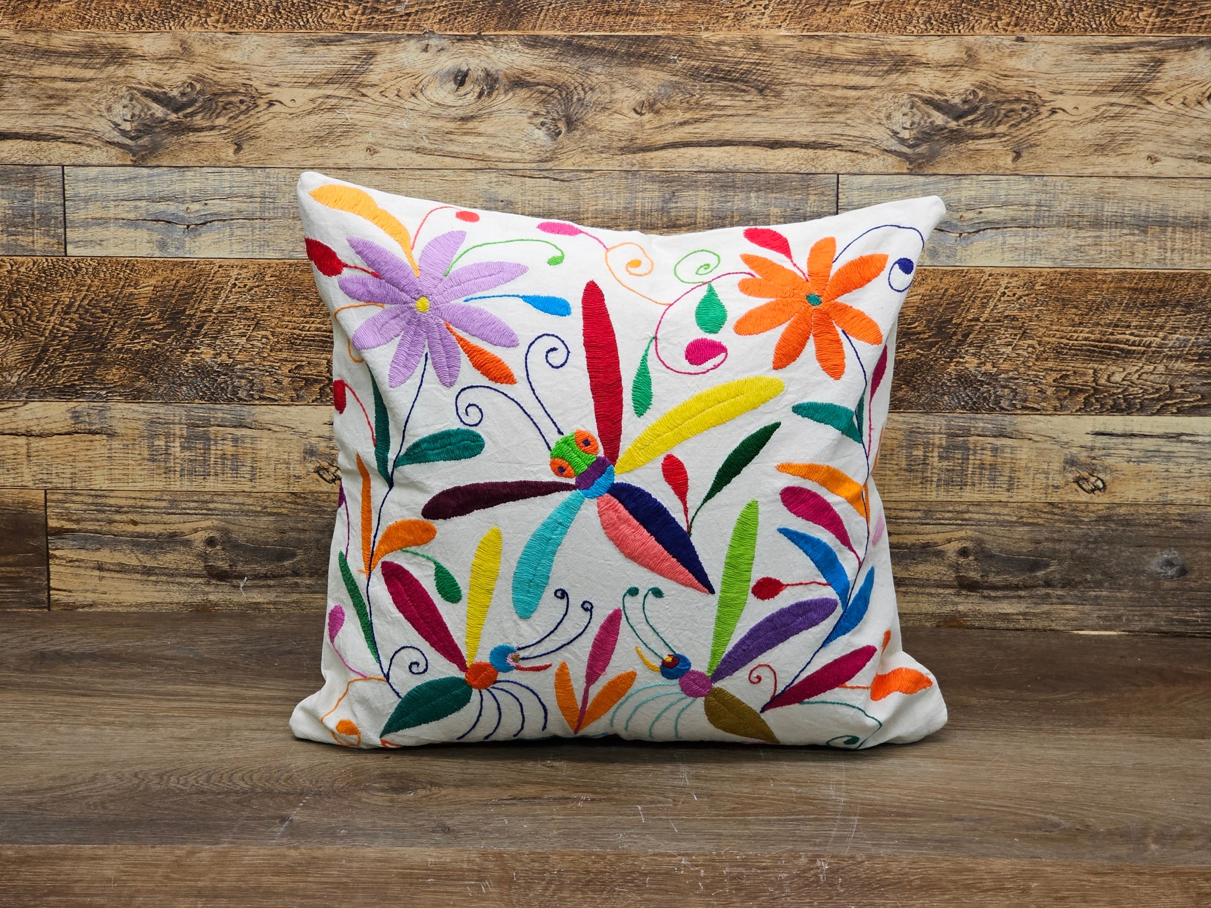 17" x 16" Otomi Tenango Pillow Cover Tenango Decor Home Pillow Covers