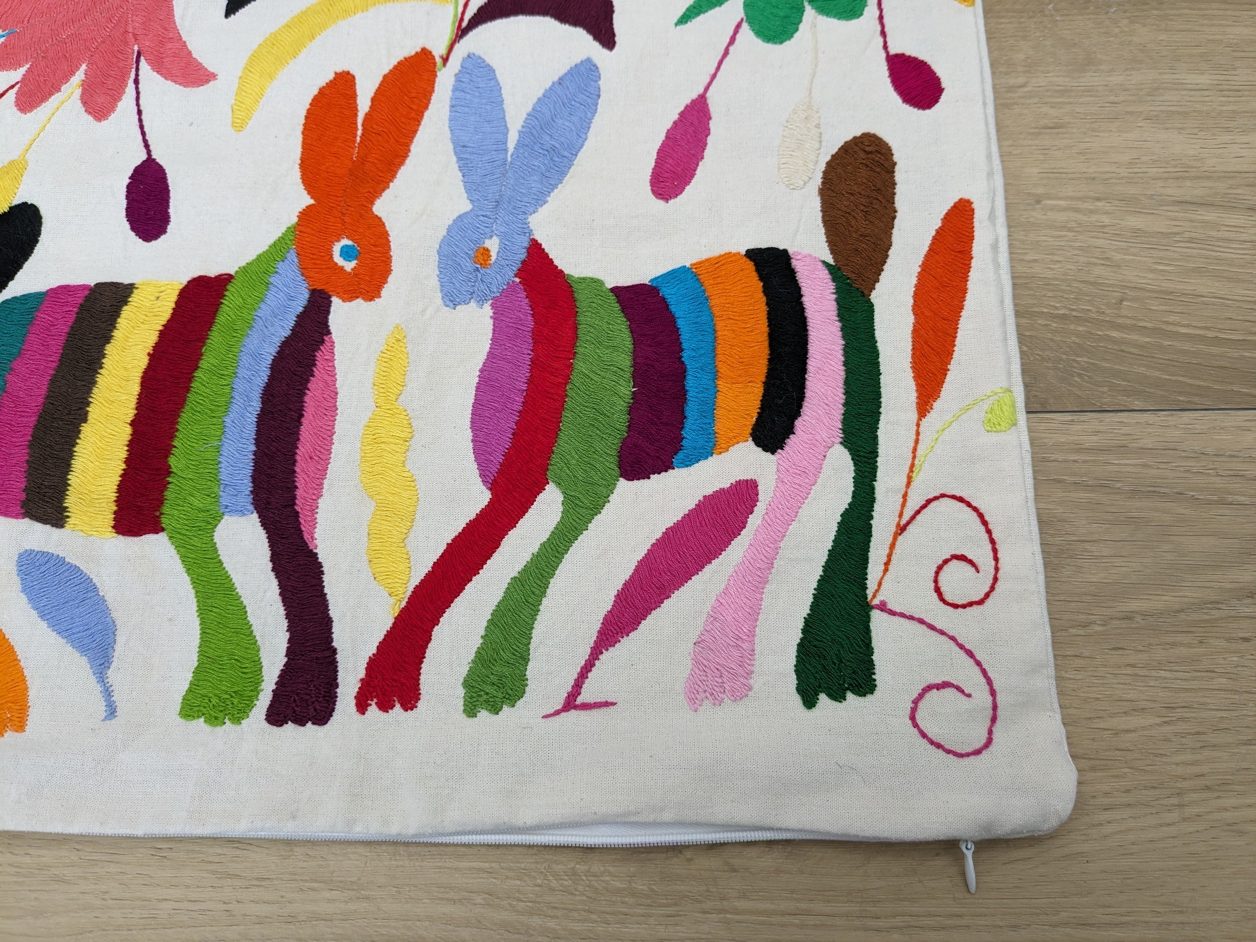 Authentic Otomi Tenango Throw Pillow Cover Tenango Decor Home Pillow Covers