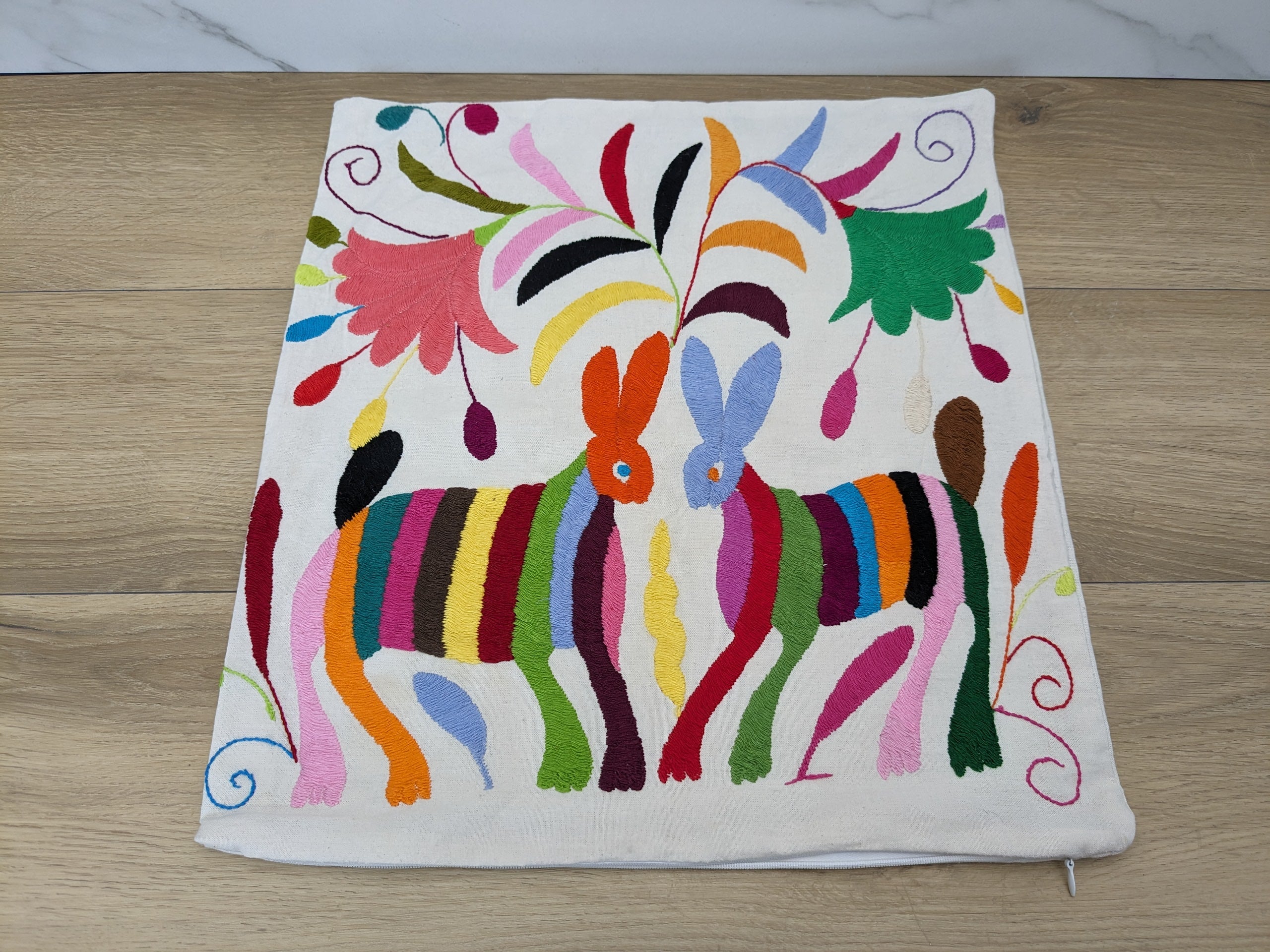 Authentic Otomi Tenango Throw Pillow Cover Tenango Decor Home Pillow Covers