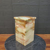 Green Onyx Memorial Urn for Human Ashes, Handmade Stone with Lid. Buy Now at www.felipeandgrace.com.