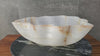 Transparent Onyx Stone Bathroom Vessel Sink. Epoxy Sealant is available Fast shipping. Standard drain size. A beautiful work of art. Handmade. Buy Now at www.felipeandgrace.com.