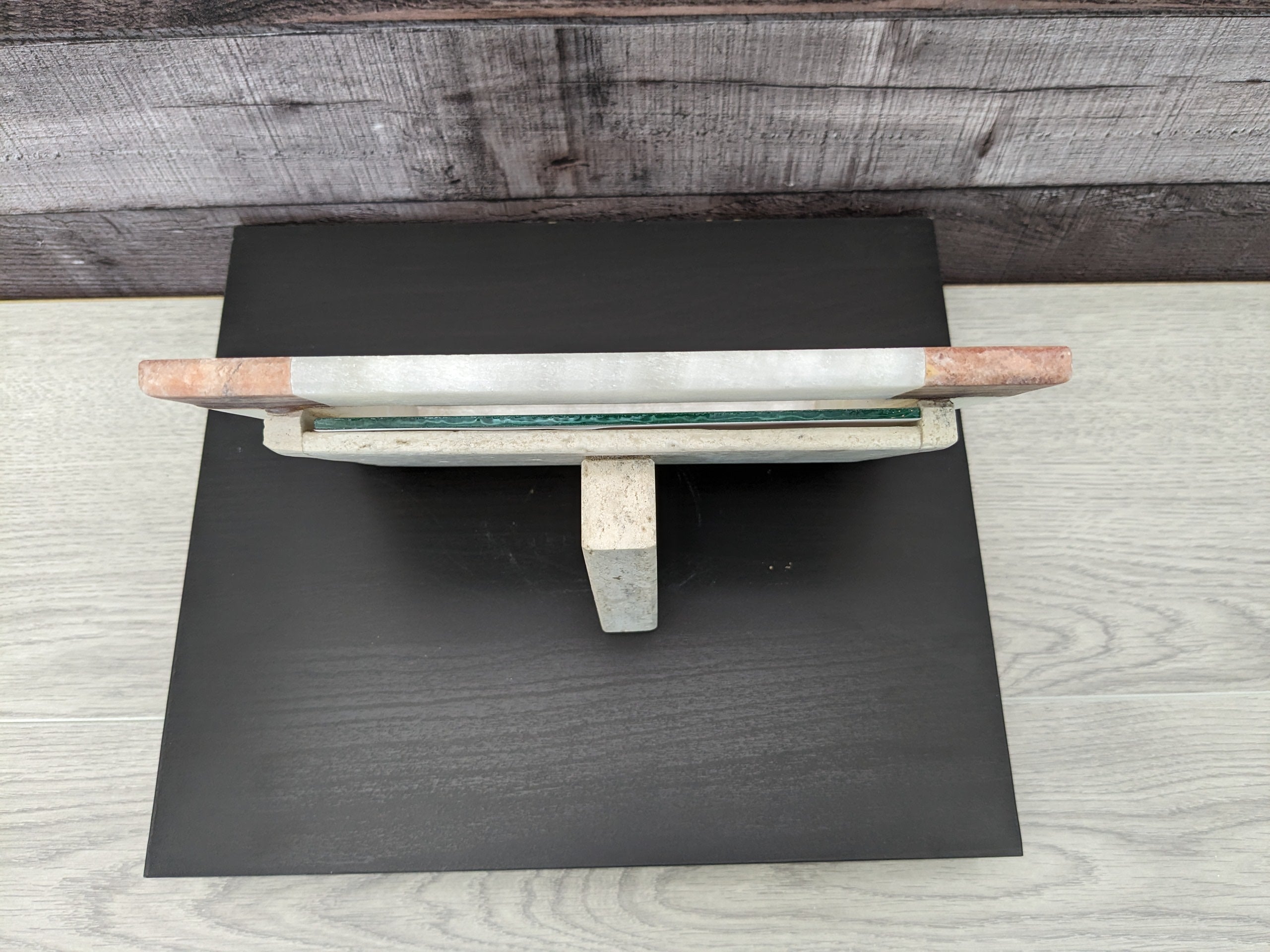 Rectangle Beige and Brown Photo Frame, Stone Artwork Holder, Picture Display Picture Frames Accessories Decor Frames Home
