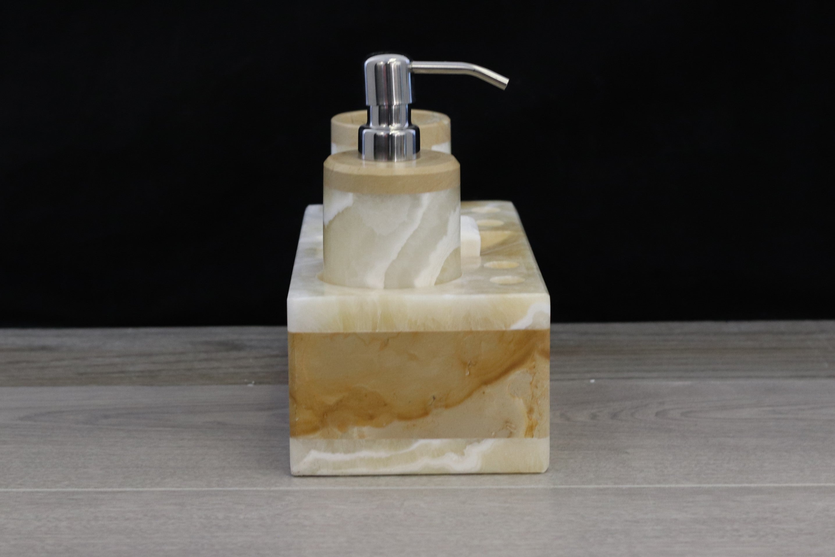 Onyx Stone Bathroom Accessories Set, 3 Pieces Bathroom Accessory Set Accessories Bath Bathroom Accessory Sets
