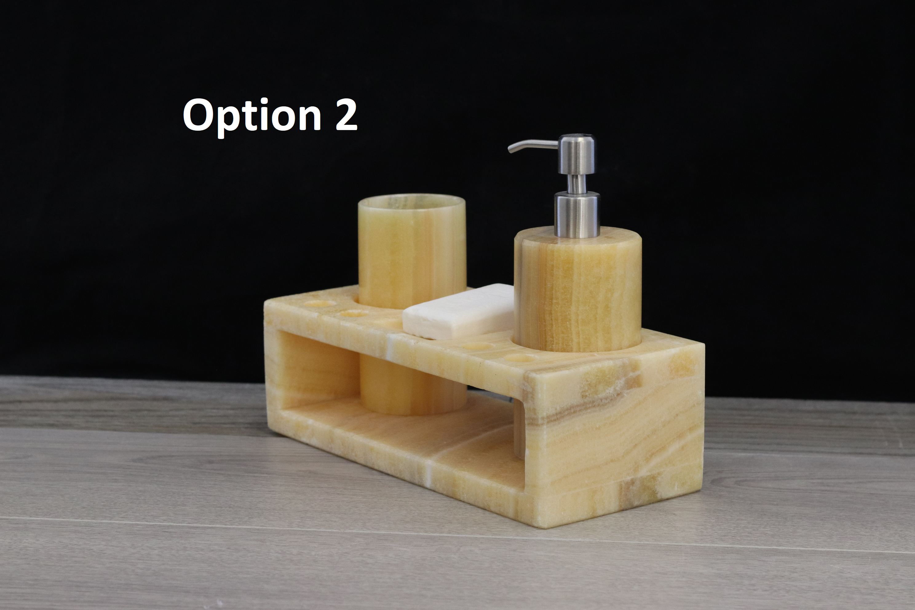 Onyx Stone Bathroom Accessories Set