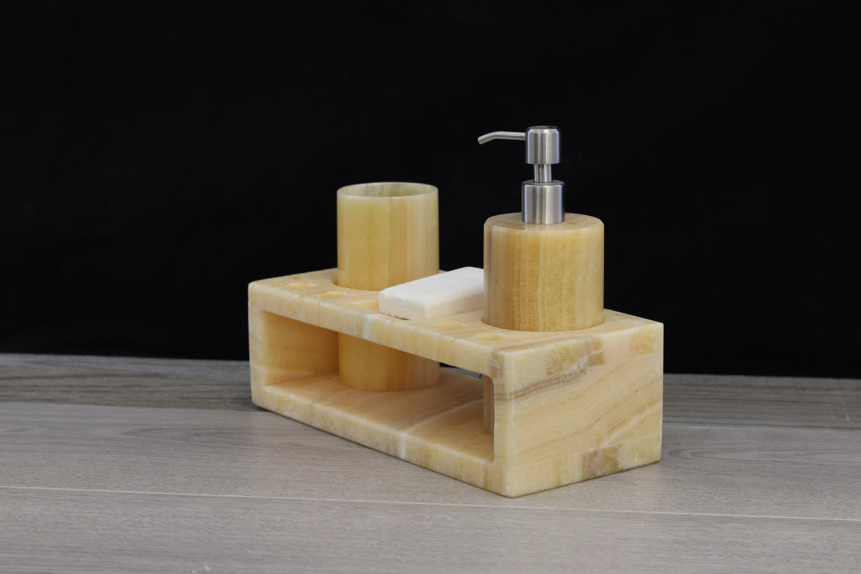 Onyx Stone Bathroom Accessories Set