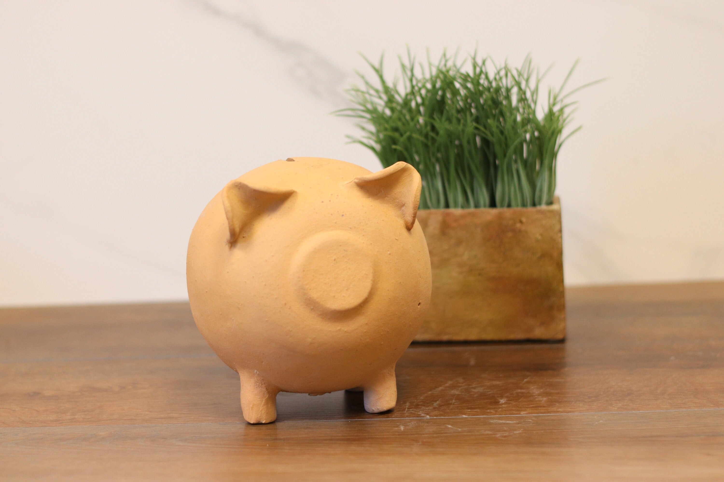 Ceremic Smash Piggy Bank, 6x6x7 inch