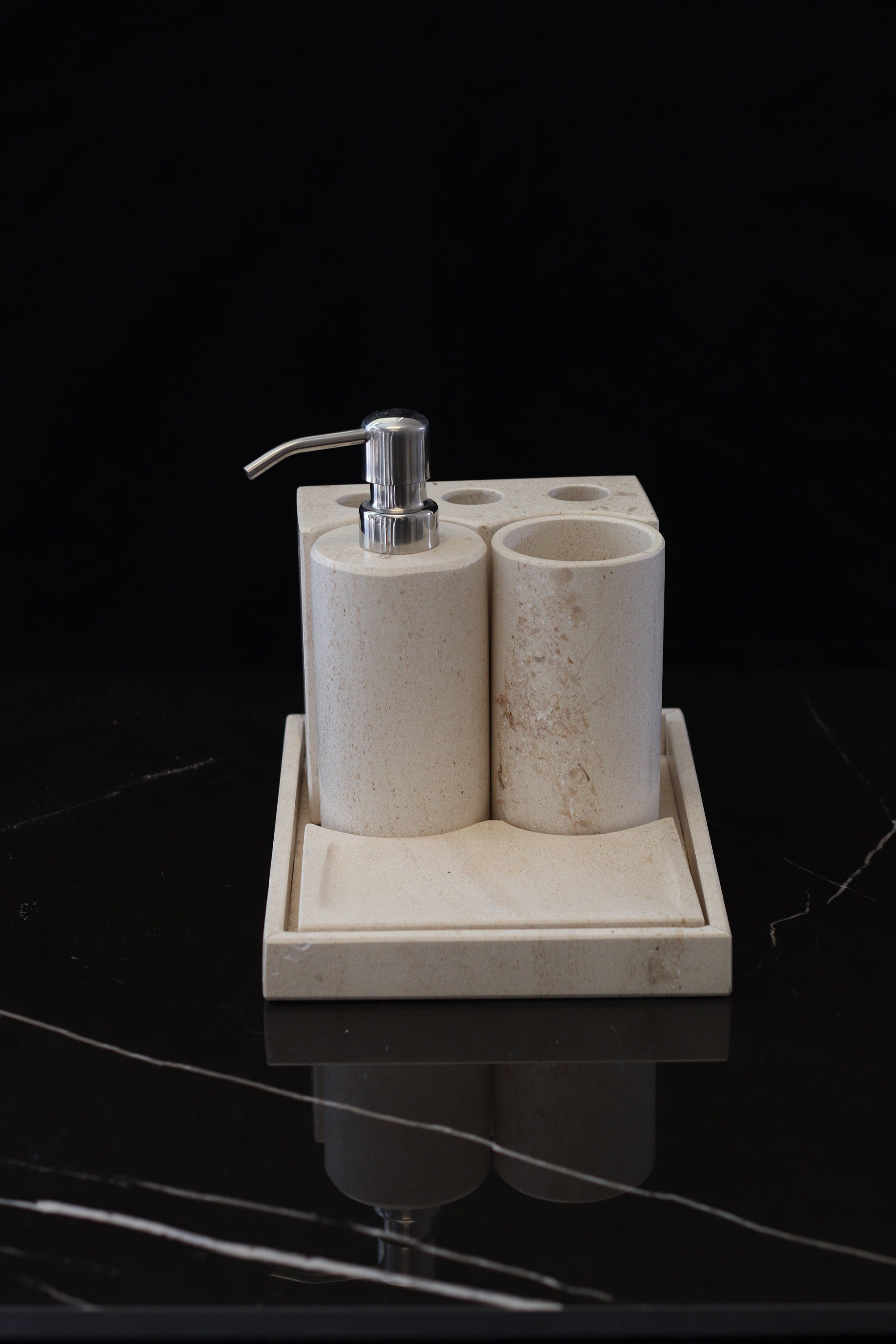Onyx Stone Bathroom Accessory Set, 5 Pieces Accessories Bath Bathroom Accessory Sets