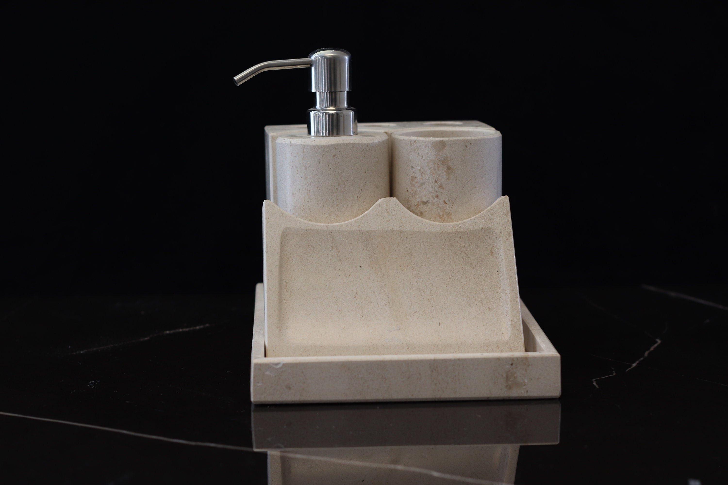 Onyx Stone Bathroom Accessory Set, 5 Pieces Accessories Bath Bathroom Accessory Sets
