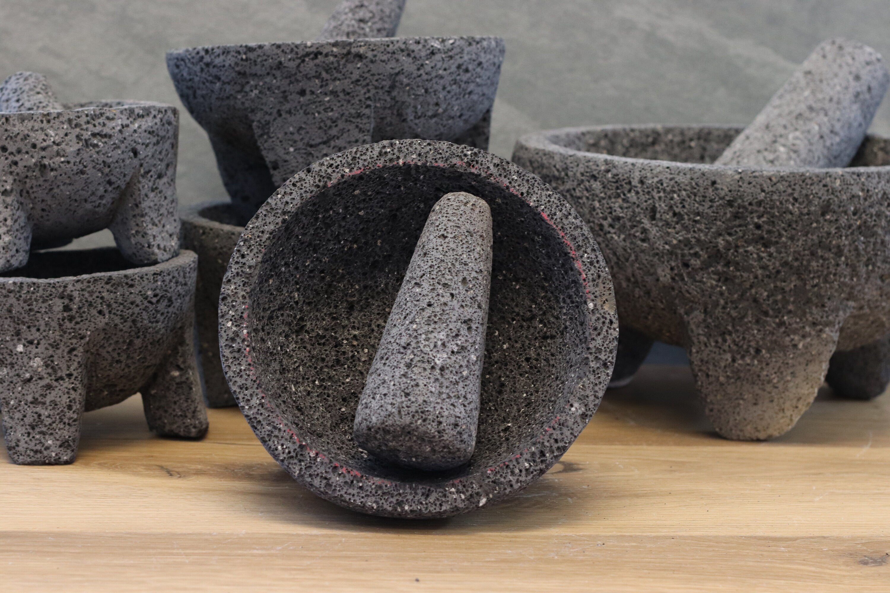 Authentic Molcajete Bowl & Pestle Set - Volcanic Lava Stone